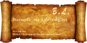 Buzogány Lóránt névjegykártya