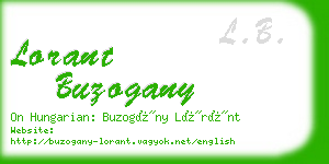 lorant buzogany business card